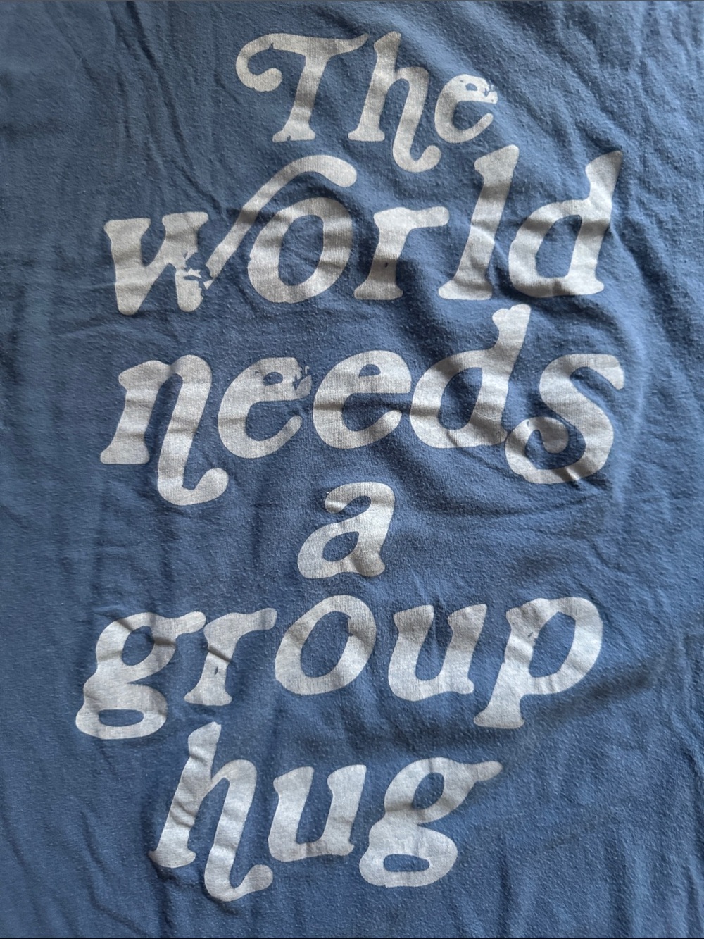 Zoe + Liv Blue Graphic Muscle Tank with White Text - Picture 6 of 6